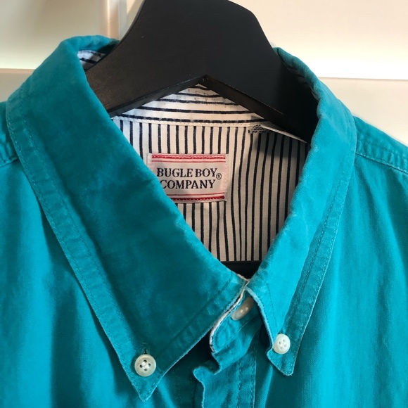 Vintage Bugle Boy Teal Shirt - Picture 1 of 5